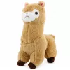 LEAN TOYS Peluche alpaca llama - Crema, 28 cm, peluche suave con pelo extra suave