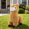 LEAN TOYS Peluche alpaca llama - Crema, 28 cm, peluche suave con pelo extra suave