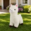 LEAN TOYS Peluche alpaca pelo blanco suave 28 cm