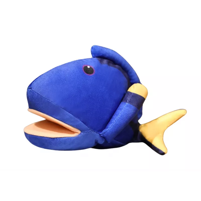 LEAN TOYS Mascota de peluche pez azul 25 cm