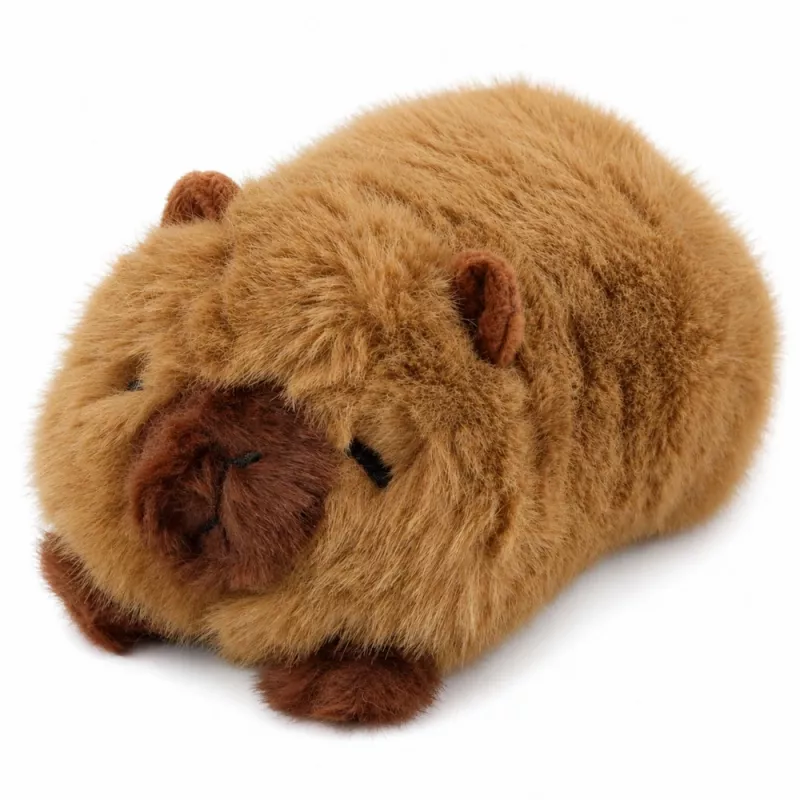 LEAN TOYS Mascota de peluche capibara animal peluche marrón 16 cm