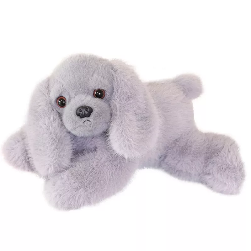 LEAN TOYS Peluche perro Cocker Spaniel con patas lastradas, gris, 30 cm