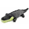 LEAN TOYS Cocodrilo de peluche mascota peluche - Gris realista, 90 cm