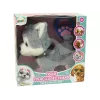 LEAN TOYS Perro de peluche interactivo educativo correa canciones paseos