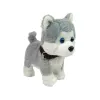 LEAN TOYS Perro de peluche interactivo educativo correa canciones paseos