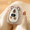 LEAN TOYS Calentador de manos de peluche erizo recargable beige 45°C / 55°C / 65°C