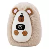 LEAN TOYS Calentador de manos de peluche erizo recargable beige 45°C / 55°C / 65°C