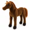 LEAN TOYS Peluche caballo marrón oscuro 40 cm x 37 cm