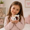 LEAN TOYS Mascota gatito de peluche suave pequeño blanco 16 cm