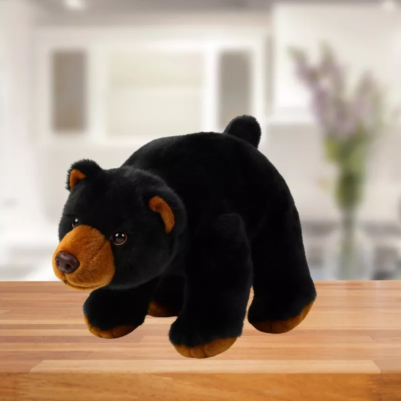 LEAN TOYS Mascota de peluche oso negro 28cm