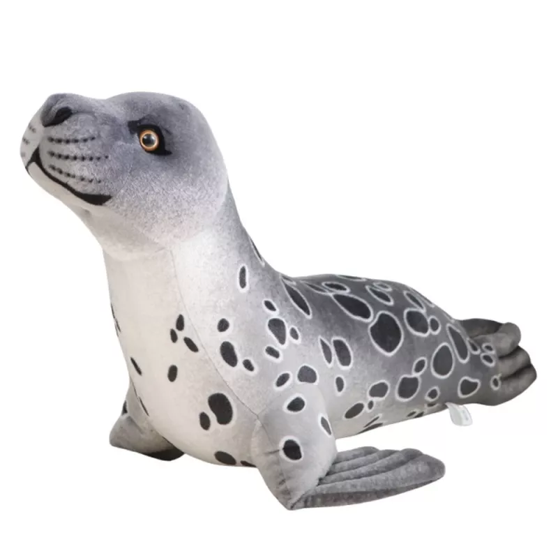 LEAN TOYS Peluche mascota peluche foca gris 37cm