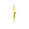 LEAN TOYS Mascota peluche mono con sonido, amarillo 80 cm