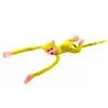 LEAN TOYS Mascota peluche mono con sonido, amarillo 80 cm