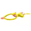 LEAN TOYS Mascota peluche mono con sonido, amarillo 80 cm