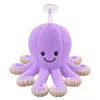 LEAN TOYS Peluche de pulpo con ventosa, lila, 16 cm