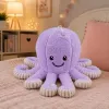 LEAN TOYS Peluche de pulpo con ventosa, lila, 16 cm