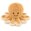 LEAN TOYS Pulpo de peluche con tentáculos elásticos, Beige 50 cm – Peluche suave
