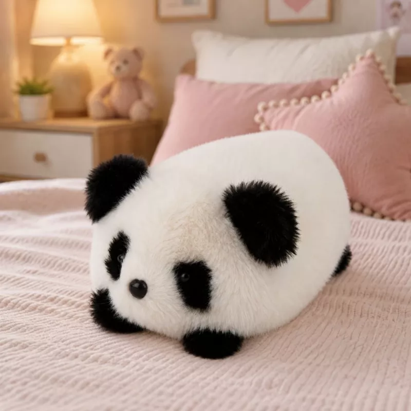 LEAN TOYS Peluche panda peluche negro y blanco 16 cm