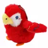 LEAN TOYS Llavero de loro de peluche rojo 9 cm