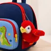 LEAN TOYS Llavero de loro de peluche rojo 9 cm