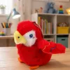 LEAN TOYS Llavero de loro de peluche rojo 9 cm