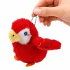 LEAN TOYS Llavero de loro de peluche rojo 9 cm