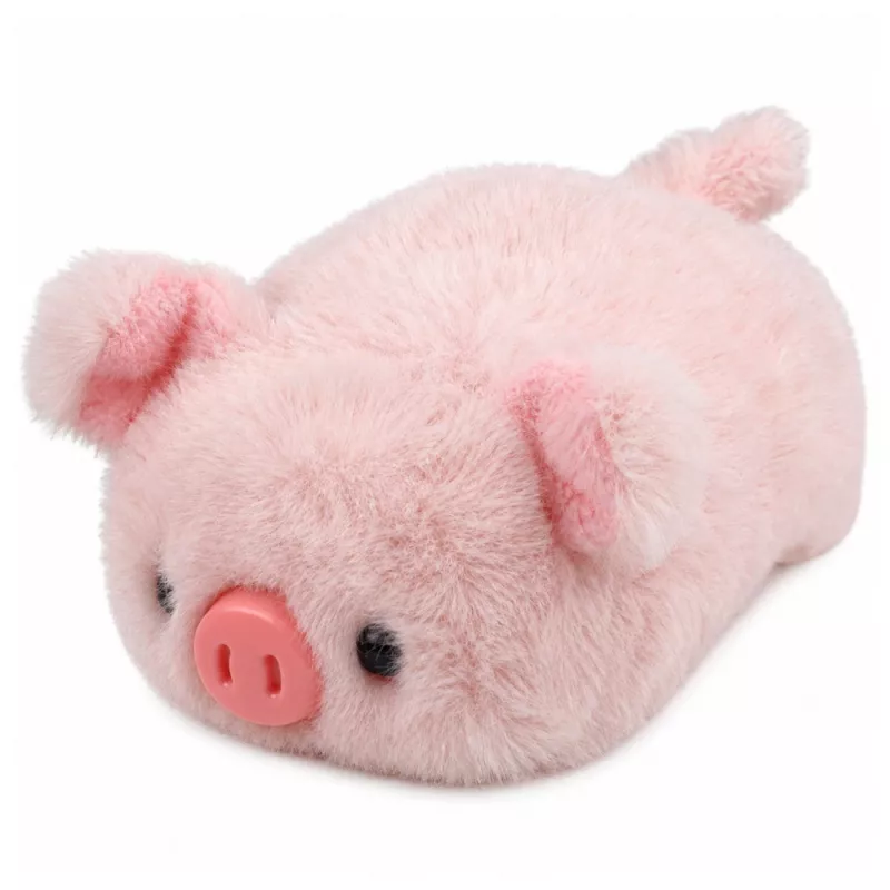 LEAN TOYS Mascota de peluche cerdito suave peluche rosa 16 cm