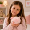 LEAN TOYS Mascota de peluche cerdito suave peluche rosa 16 cm