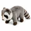 Mapache de peluche LEAN TOYS mascota – peluche realista y suave, gris 45 cm
