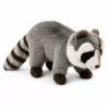 Mapache de peluche LEAN TOYS mascota – peluche realista y suave, gris 45 cm