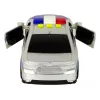 LEAN TOYS Coche de policía 1:14 fricción sonidos luz Plata