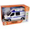 LEAN TOYS Coche de policía con propulsión por fricción, sonido y luz