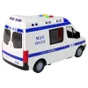 LEAN TOYS Coche de policía con propulsión por fricción, sonido y luz