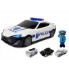 LEAN TOYS Coche de policía Parking 2en1 Policía Coche pequeño Sonido Luz