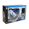 LEAN TOYS Avión plegable de policía con coches 1:64 con luz y sonido
