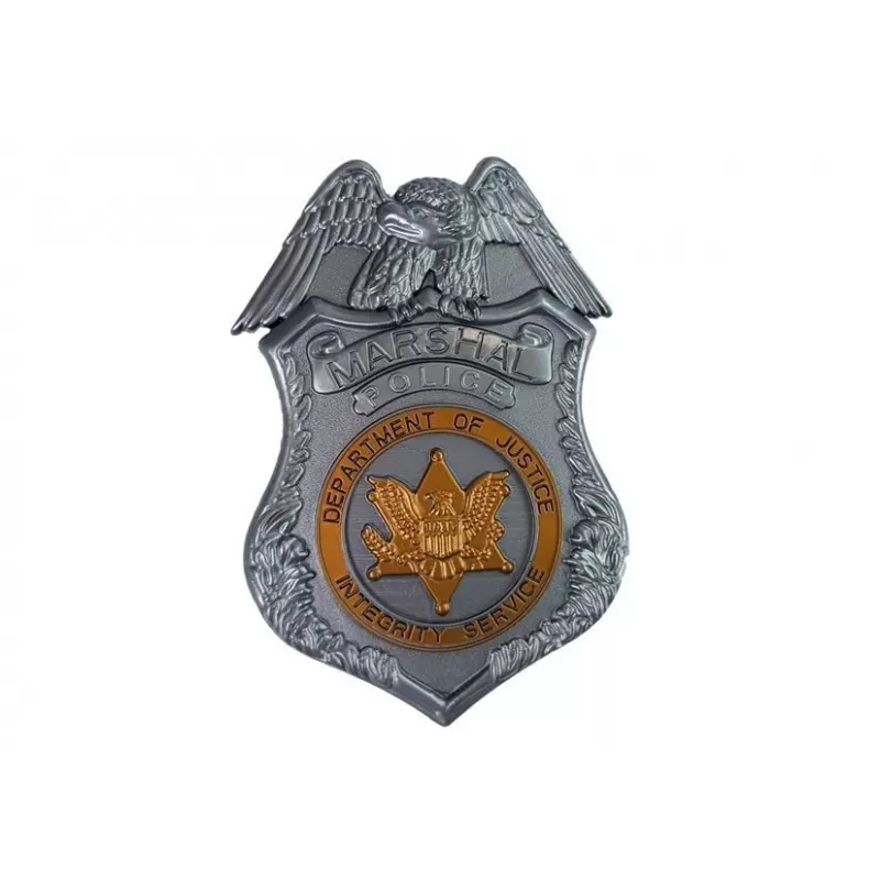 LEAN TOYS Set de policía con arma y placa, azul marino, efectos de sonido y luz, 37 cm