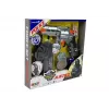 LEAN TOYS Set de policía revólver 20cm placa funda silbato efectos de sonido y luz
