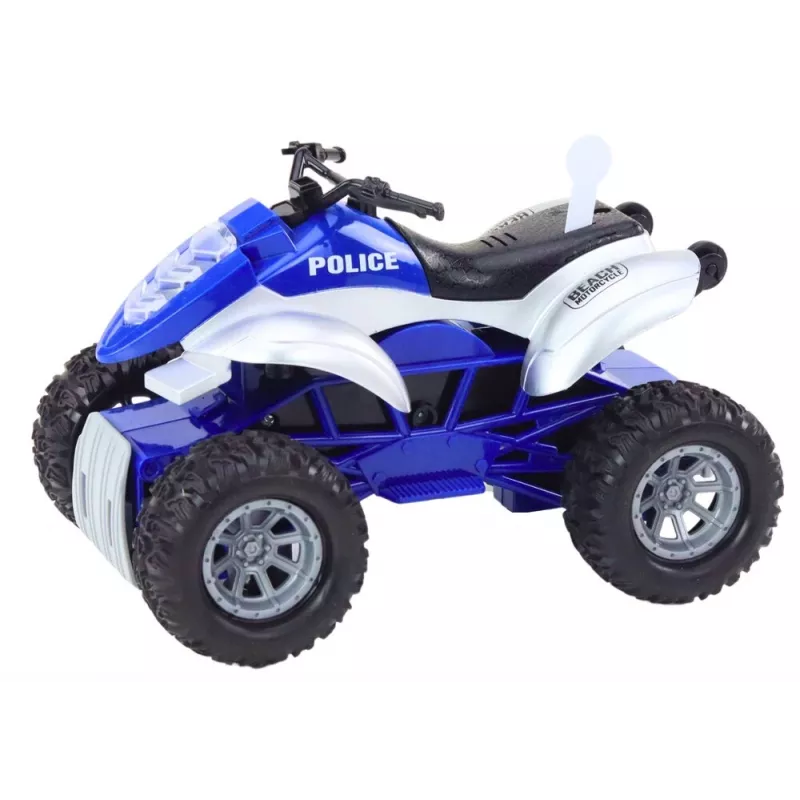 LEAN TOYS Quad de policía con remolque y lancha motora