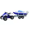 LEAN TOYS Quad de policía con remolque y lancha motora