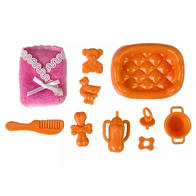 LEAN TOYS Muñeca Bebé Embarazada con Pelo Largo y Accesorios