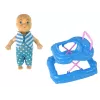 LEAN TOYS Muñeca Bebé Embarazada con Pelo Largo y Accesorios