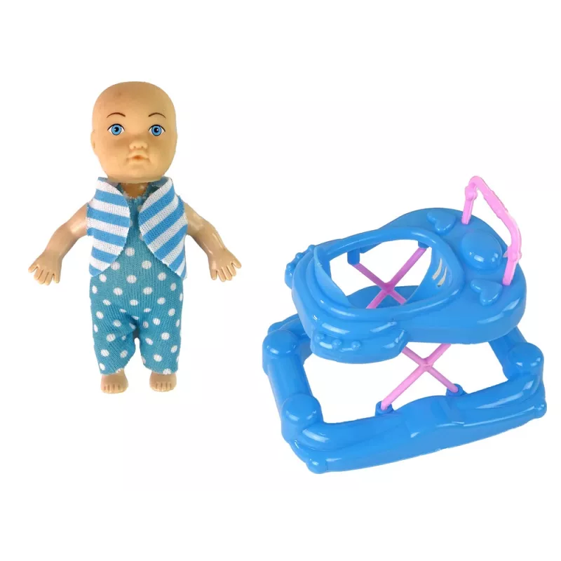 LEAN TOYS Muñeca Bebé Embarazada con Pelo Largo y Accesorios