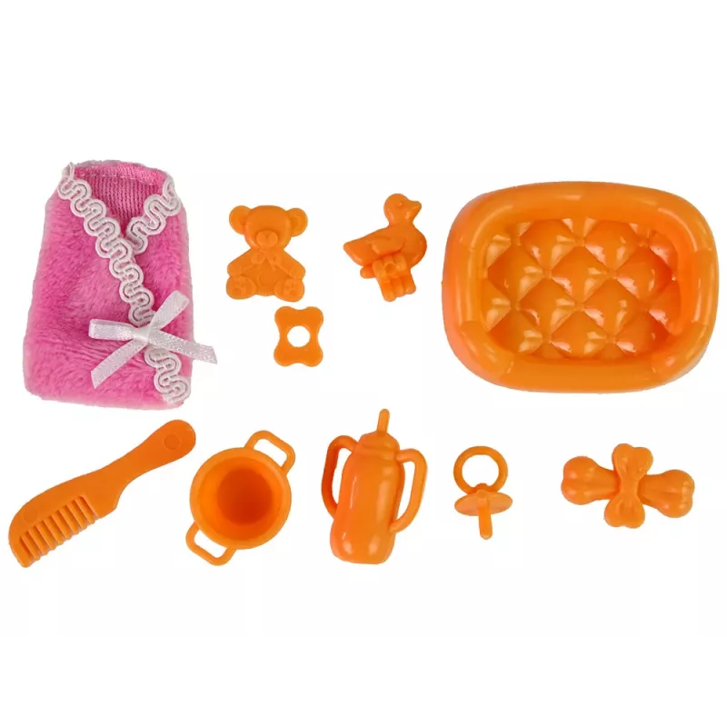 LEAN TOYS Muñeca Bebé Embarazada con Pelo Largo y Accesorios