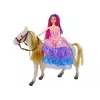 LEAN TOYS Muñeca princesa con pony blanco y accesorios de figuras