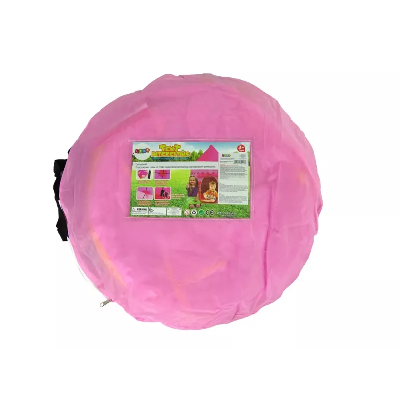 LEAN TOYS Tienda de juegos palacio de princesas para pequeñas princesas rosa 135 x 105 cm