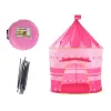 LEAN TOYS Tienda de juegos palacio de princesas para pequeñas princesas rosa 135 x 105 cm