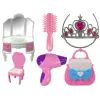 LEAN TOYS Tienda de campaña de princesa para niños, salón de belleza, rosa, accesorios, corona