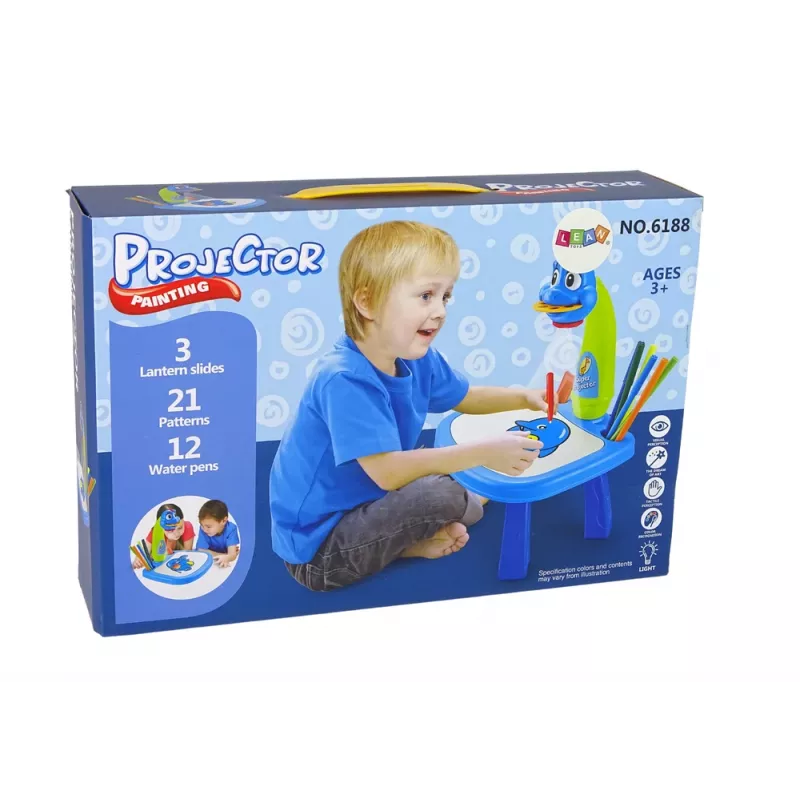LEAN TOYS Proyector para aprender a dibujar mesa proyectora dinosaurios