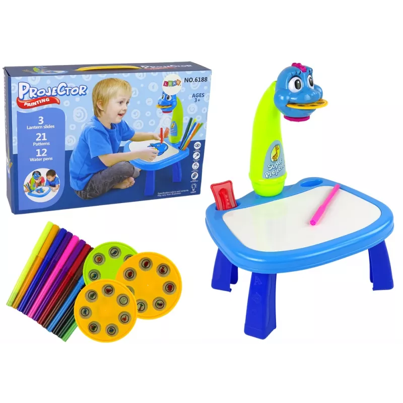 LEAN TOYS Proyector para aprender a dibujar mesa proyectora dinosaurios