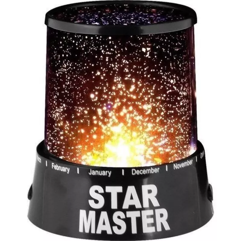 LEAN TOYS Proyector luz nocturna de estrellas y planetas con pilas
